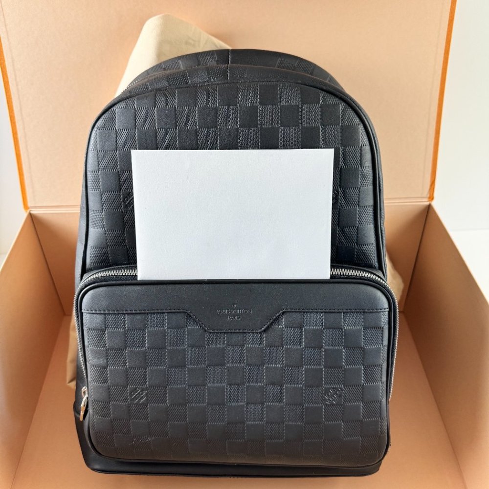 LOUIS VUITTON N40306 Damier Infini Backpack Rucksack Black Men's - Picture 4 of 16